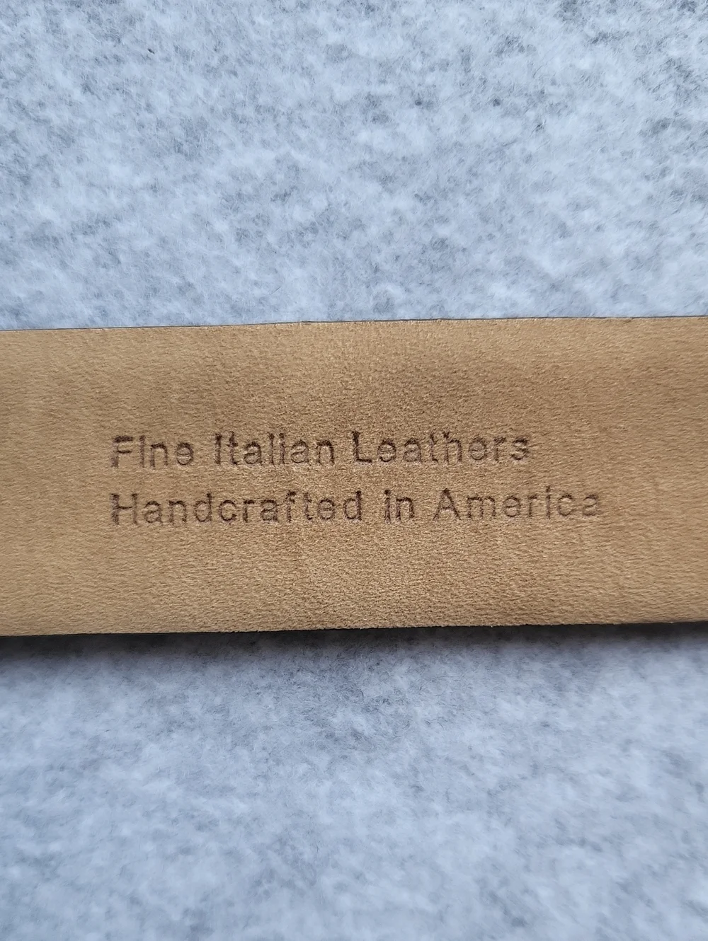 Torino Leather Company Italian Leather Belt 42 Black Textured  Handcrafted USA